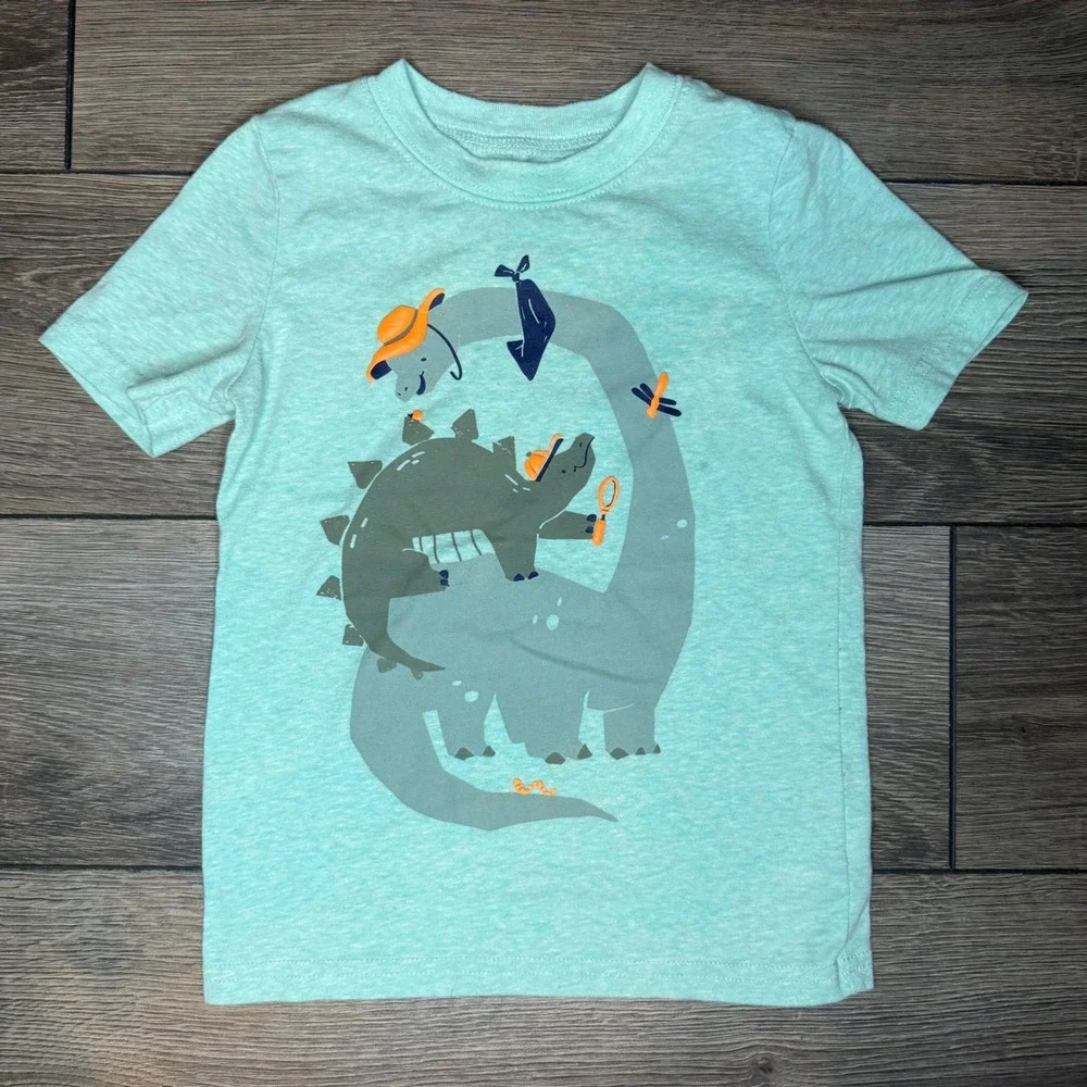 Carter's Buffalo David Bitton Boys 3T Graphic T-Shirt Bundle Dinosaur Truck 3pc